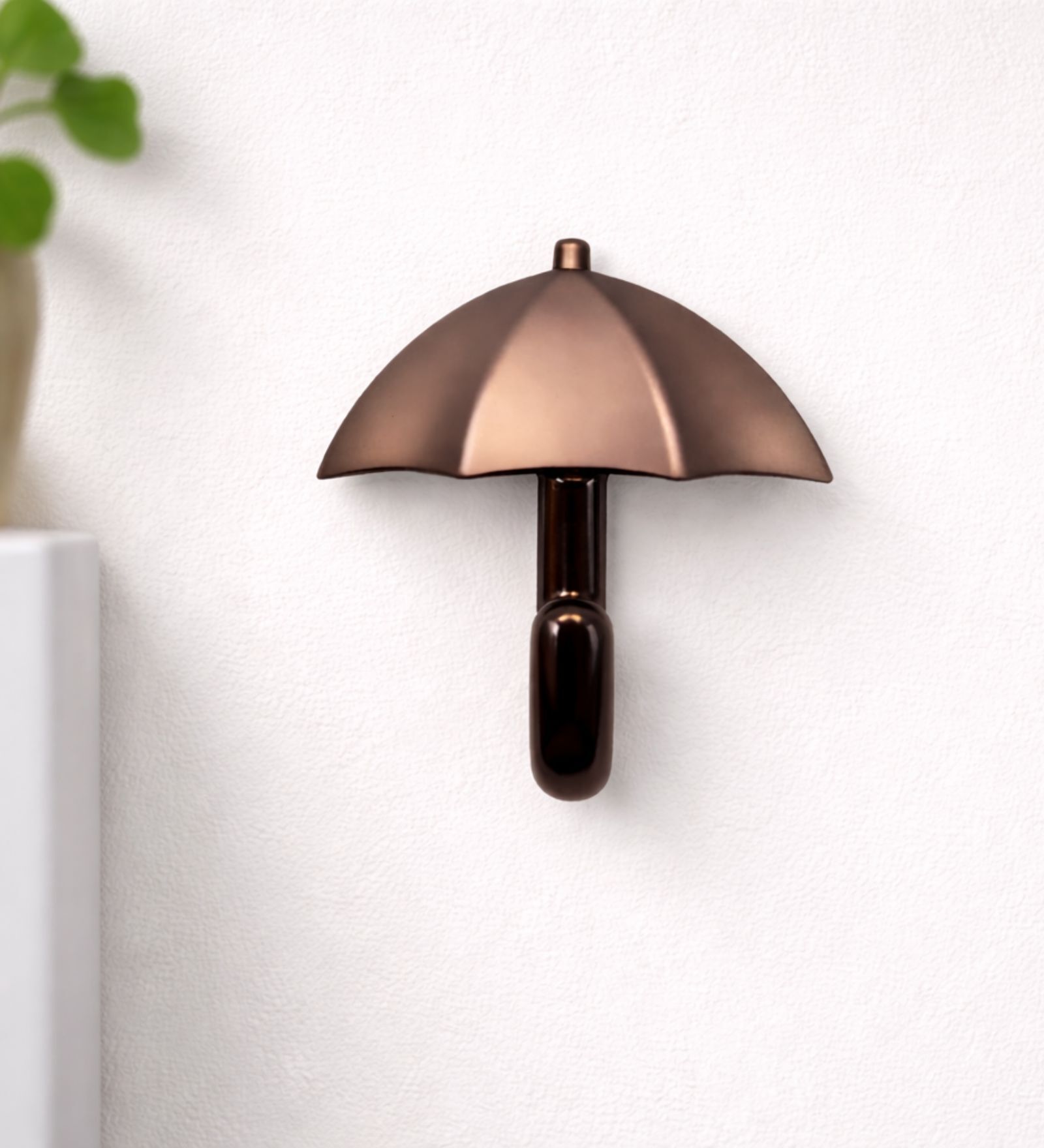 1 Pc Rose Gold Metal Umbrella Wall Hook