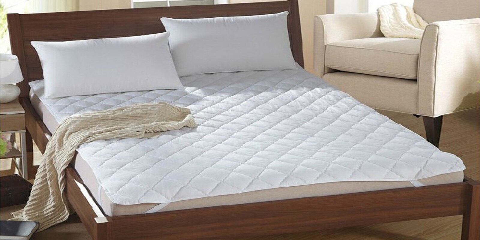 Buy 100 Cotton White Allergy Free Mattress Protector by StoryHome