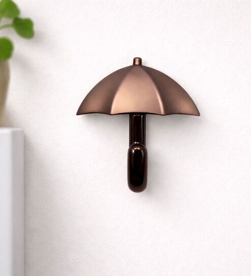 1 Pc Rose Gold Metal Umbrella Wall Hook