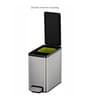 1.5 Litre Grey Stainless Steel Dustbin