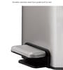 1.5 Litre Grey Stainless Steel Dustbin