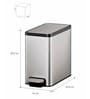 1.5 Litre Grey Stainless Steel Dustbin