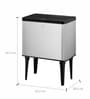 1.5 Litre Pink Stainless Steel Dustbin