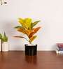 1.6Ft Artificial Croton Plant with Red Green Leaves