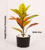 1.6Ft Artificial Croton Plant with Red Green Leaves