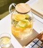 1.8 Litre Glass Water Jug with Lid   Hot/Cold Pitcher, Ice Tea, Milk, Juice Carafe (Transparent)