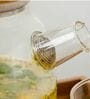 1.8 Litre Glass Water Jug with Lid   Hot/Cold Pitcher, Ice Tea, Milk, Juice Carafe (Transparent)