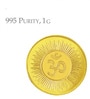 1 Gram 24KT (995) OM Gold Coin