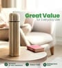1 Litre Stainless Steel Vacuum Insulated Bullet Flask with Flip Lid