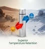 1 Litre Stainless Steel Vacuum Insulated Bullet Flask with Flip Lid