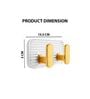 Golden 2-in-1 Self Adhesive Kitchen Wall Hook