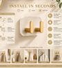 Golden 2-in-1 Self Adhesive Kitchen Wall Hook