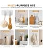 Silver 2-in-1 Self Adhesive Kitchen Wall Hook