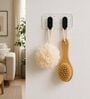 Black 2-in-1 Self Adhesive Kitchen Wall Hook