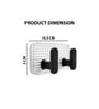 Black 2-in-1 Self Adhesive Kitchen Wall Hook
