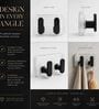 Black 2-in-1 Self Adhesive Kitchen Wall Hook