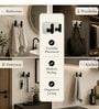 Black 2-in-1 Self Adhesive Kitchen Wall Hook