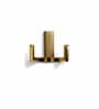 1 Pc Antique Brass Metal Double Wall Hook