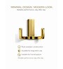 1 Pc Antique Brass Metal Double Wall Hook