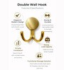 1 Pc Antique Brass Metal Round Wall Hook