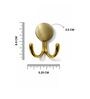 1 Pc Antique Brass Metal Round Wall Hook