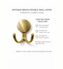 1 Pc Antique Brass Metal Round Wall Hook