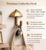 1 Pc Antique Brass Metal Umbrella Wall Hook