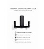 1 Pc Black Metal Double Wall Hook