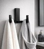1 Pc Black Metal Double Wall Hook