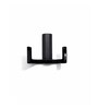 1 Pc Black Metal Double Wall Hook