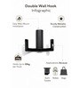 1 Pc Black Metal Double Wall Hook