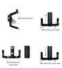 1 Pc Black Metal Double Wall Hook