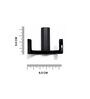1 Pc Black Metal Double Wall Hook