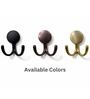 1 Pc Black Metal Round Wall Hook