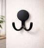 1 Pc Black Metal Round Wall Hook