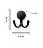 1 Pc Black Metal Round Wall Hook