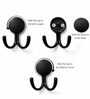 1 Pc Black Metal Round Wall Hook