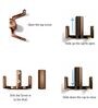 1 Pc Rose Gold Metal Double Wall Hook