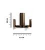 1 Pc Rose Gold Metal Double Wall Hook