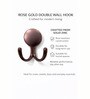 1 Pc Rose Gold Metal Round Wall Hook