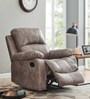 Casey Fabric 1 Seater Manual Recliner In Brown Colour