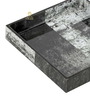 Black Engineered Wood Square Serving Tray