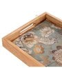 Brown Engineered Wood Rectangle Serving Tray