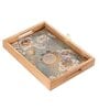 Brown Engineered Wood Rectangle Serving Tray