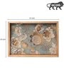 Brown Engineered Wood Rectangle Serving Tray