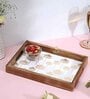 Brown Engineered Wood Rectangle Serving Tray