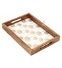 Brown Engineered Wood Rectangle Serving Tray