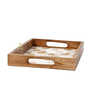 Brown Engineered Wood Rectangle Serving Tray