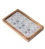 Purple Engineered Wood Rectangle Serving Tray
