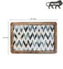 White Engineered Wood Rectangle Serving Tray